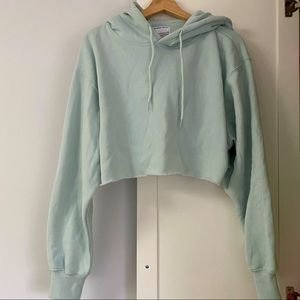 Cropped Hoodie in Light Blue, New, Size L 🌸